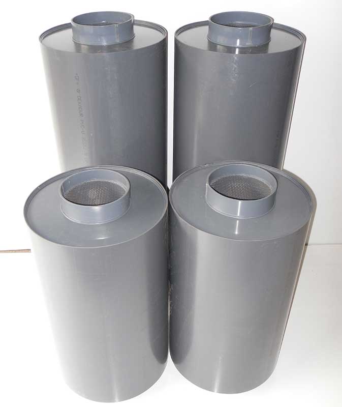 UPVC unpodded circular sprigot ended attenuators